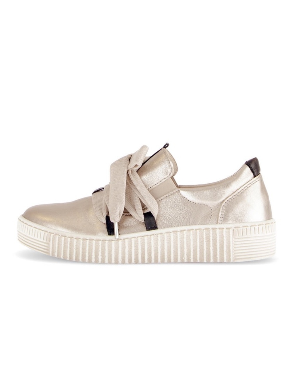 Women’s GABOR metallic leather bow sneakers- Size 4.5 UK / 7 US